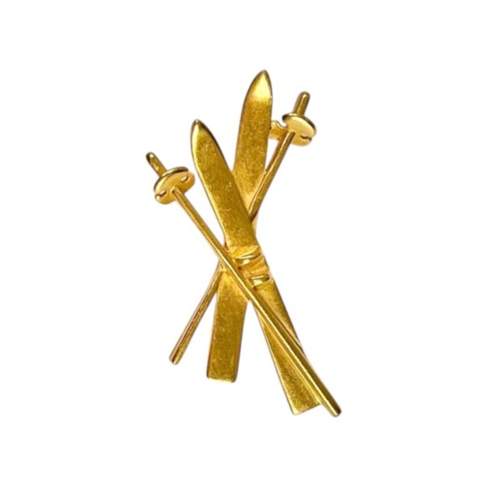 Carolee Vintage Crossed Skis Brooch
